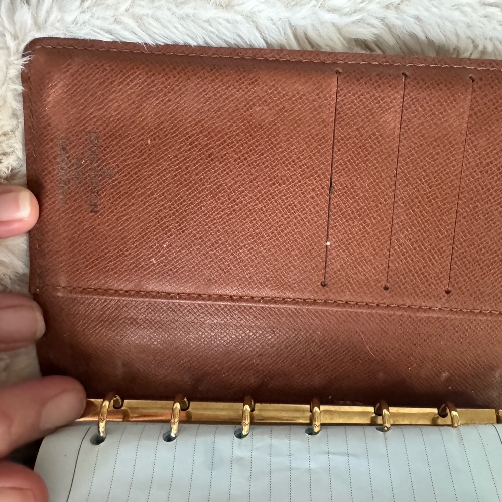 LV Monogram Agenda PM Planner Cover Brown Canvas Leather - Picture 3 of 12